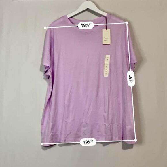 A New Day Women’s Crewneck Short Sleeve Basic Tee Light Purple Size 2X NWT - Picture 6 of 7